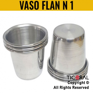 VASO FLAN ALUMINIO CON BORDE N.1 ALTURA 4.5CM X 1